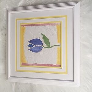 Framed Orange Flower Vintage Print by Alfred Alexander Gockel